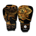 Bohemian Sun And Moon Print Boxing Gloves