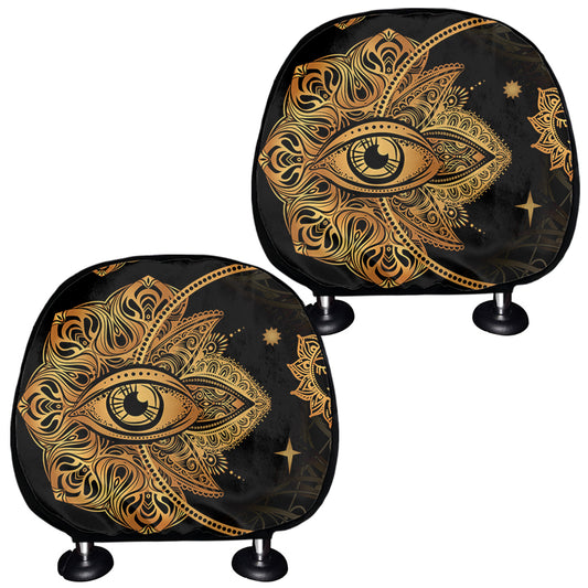 Bohemian Sun And Moon Print Car Headrest Covers