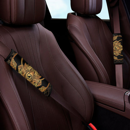 Bohemian Sun And Moon Print Car Seat Belt Covers