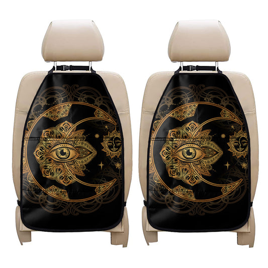Bohemian Sun And Moon Print Car Seat Organizers