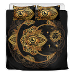 Bohemian Sun And Moon Print Duvet Cover Bedding Set