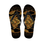 Bohemian Sun And Moon Print Flip Flops