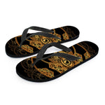 Bohemian Sun And Moon Print Flip Flops