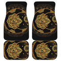 Bohemian Sun And Moon Print Front and Back Car Floor Mats