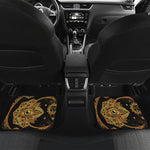 Bohemian Sun And Moon Print Front and Back Car Floor Mats