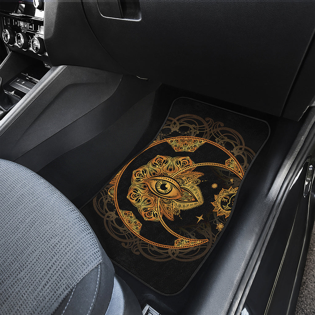 Bohemian Sun And Moon Print Front and Back Car Floor Mats