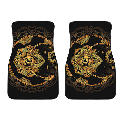 Bohemian Sun And Moon Print Front Car Floor Mats