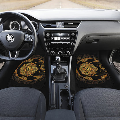 Bohemian Sun And Moon Print Front Car Floor Mats