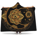 Bohemian Sun And Moon Print Hooded Blanket