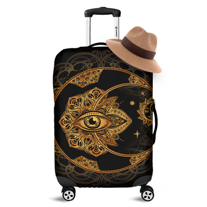 Bohemian Sun And Moon Print Luggage Cover
