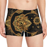 Bohemian Sun And Moon Print Men's Boxer Briefs