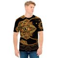 Bohemian Sun And Moon Print Men's T-Shirt