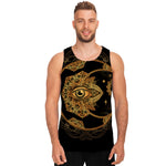 Bohemian Sun And Moon Print Men's Tank Top