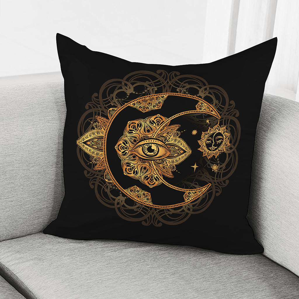 Bohemian Sun And Moon Print Pillow Cover