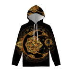 Bohemian Sun And Moon Print Pullover Hoodie