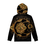 Bohemian Sun And Moon Print Pullover Hoodie