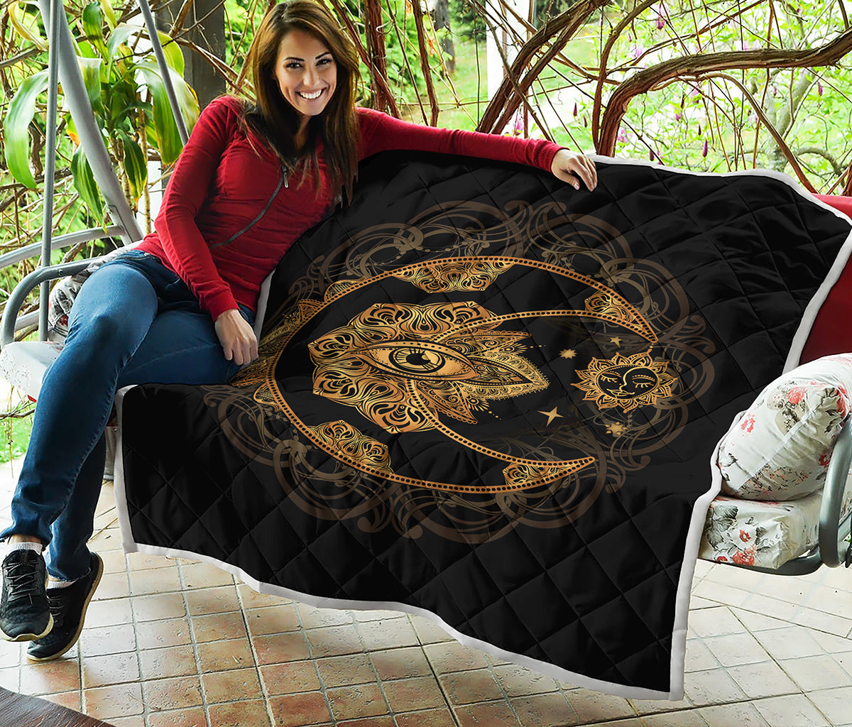 Bohemian Sun And Moon Print Quilt