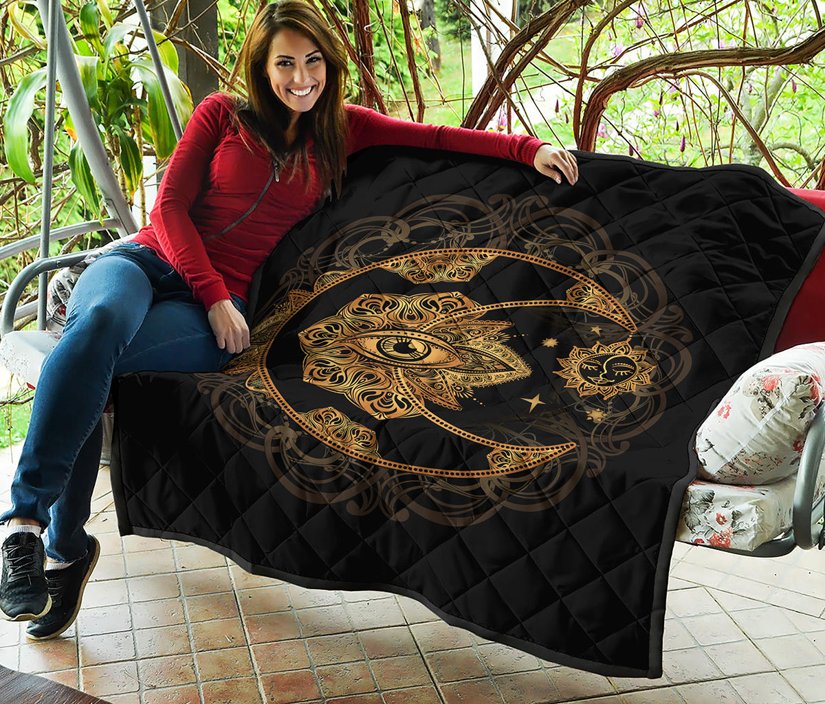 Bohemian Sun And Moon Print Quilt