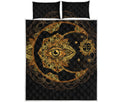 Bohemian Sun And Moon Print Quilt Bed Set