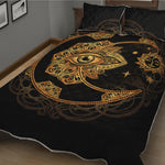 Bohemian Sun And Moon Print Quilt Bed Set