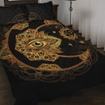 Bohemian Sun And Moon Print Quilt Bed Set
