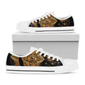 Bohemian Sun And Moon Print White Low Top Sneakers
