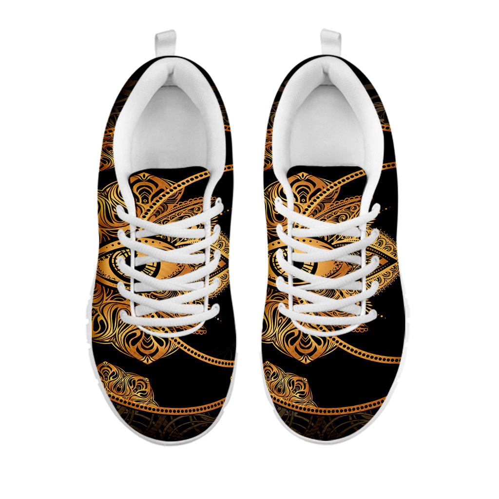 Bohemian Sun And Moon Print White Sneakers