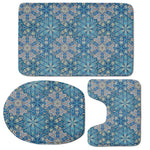 Boho Chic Mandala Floral Print 3 Piece Bath Mat Set
