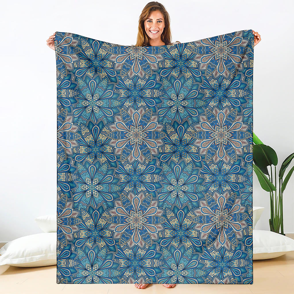 Boho Chic Mandala Floral Print Blanket