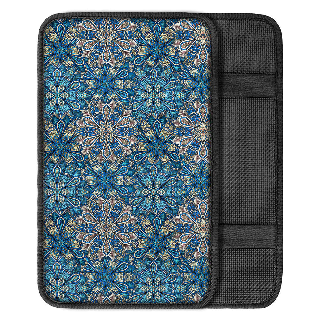 Boho Chic Mandala Floral Print Car Center Console Cover