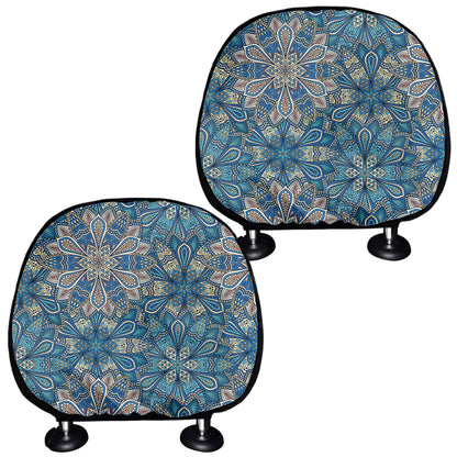 Boho Chic Mandala Floral Print Car Headrest Covers