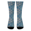 Boho Chic Mandala Floral Print Crew Socks