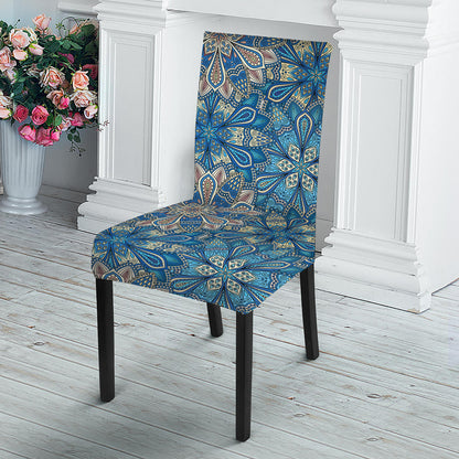 Boho Chic Mandala Floral Print Dining Chair Slipcover