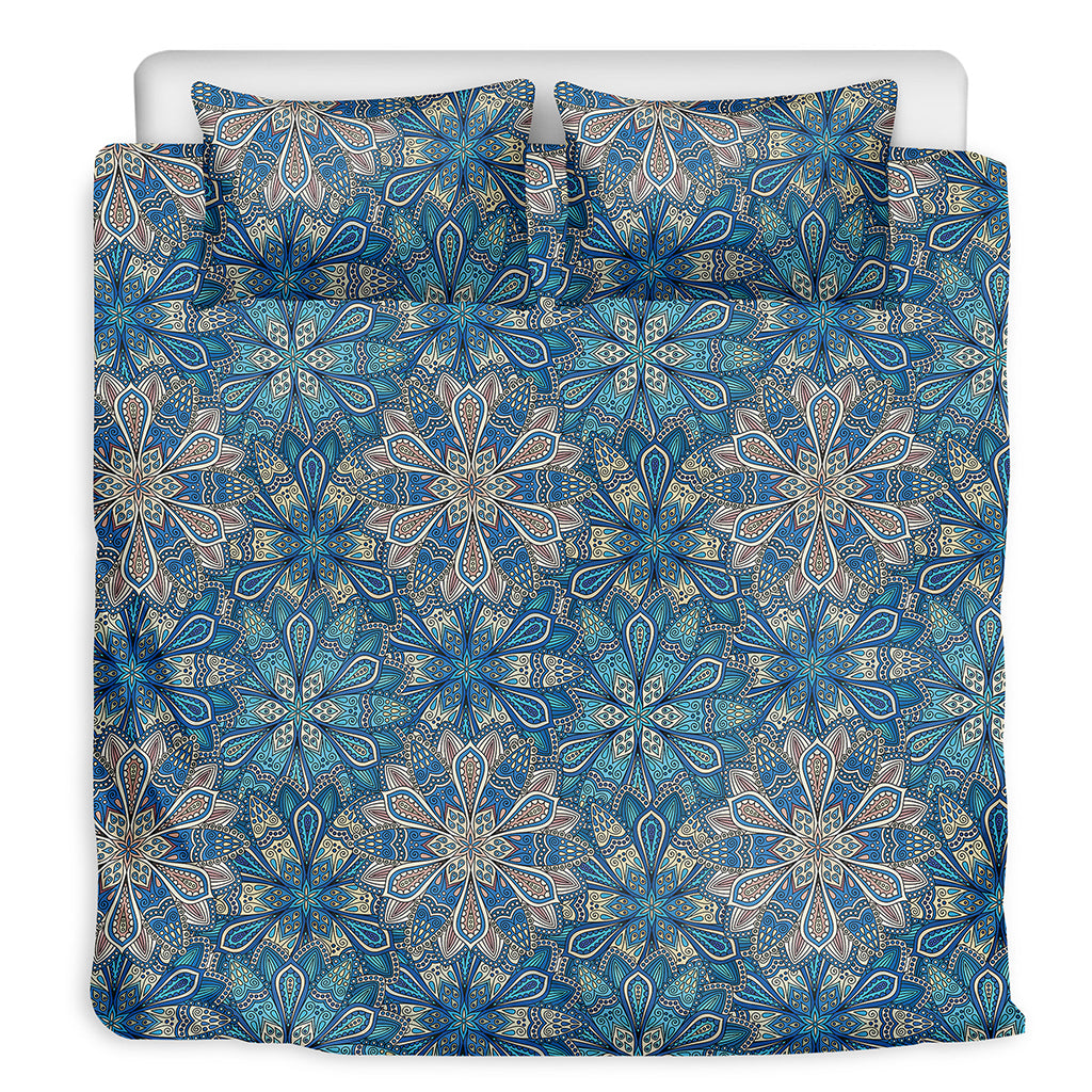Boho Chic Mandala Floral Print Duvet Cover Bedding Set