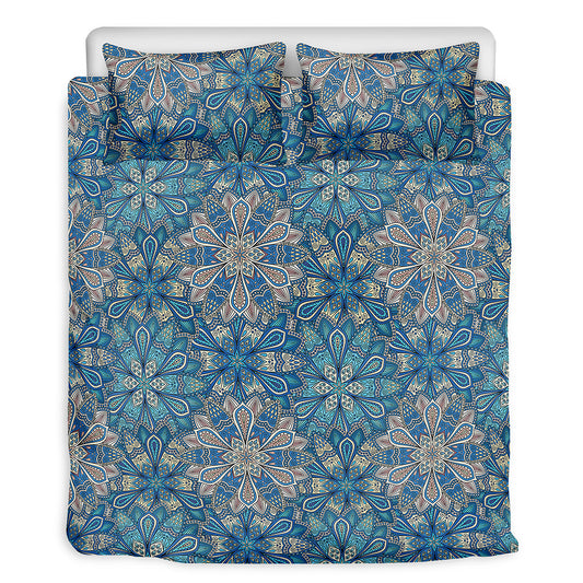 Boho Chic Mandala Floral Print Duvet Cover Bedding Set