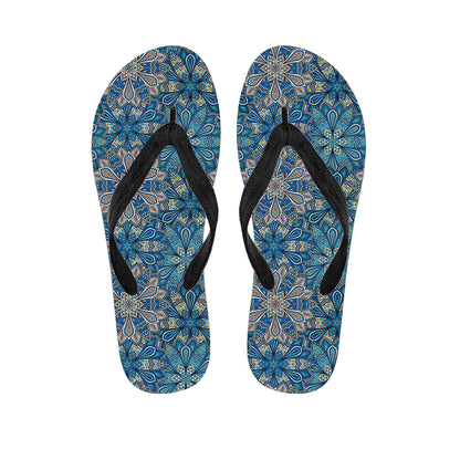 Boho Chic Mandala Floral Print Flip Flops