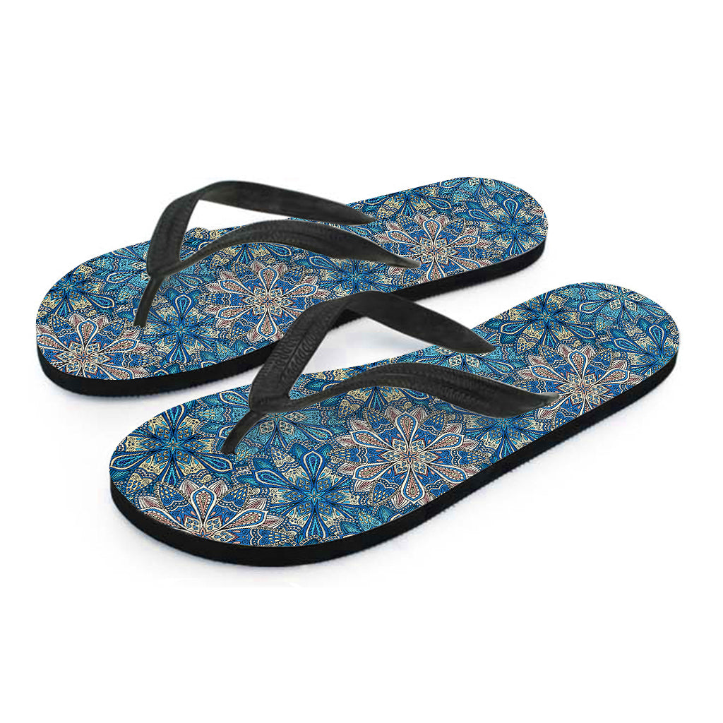 Boho Chic Mandala Floral Print Flip Flops