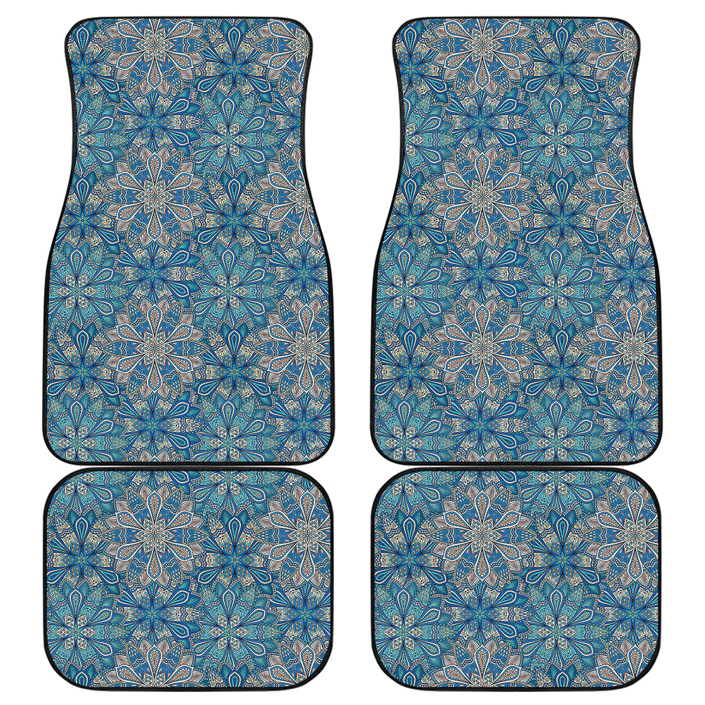 Boho Chic Mandala Floral Print Front and Back Car Floor Mats