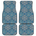 Boho Chic Mandala Floral Print Front and Back Car Floor Mats