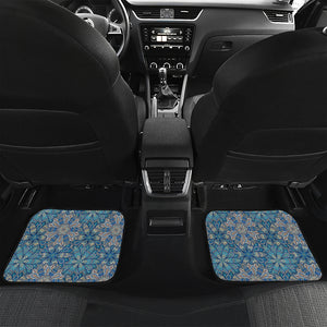 Boho Chic Mandala Floral Print Front and Back Car Floor Mats