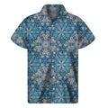 Boho Chic Mandala Floral Print Men's Short Sleeve Shirt