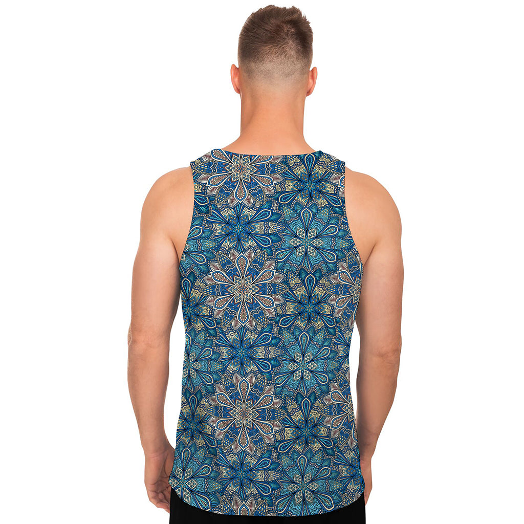 Boho Chic Mandala Floral Print Men's Tank Top