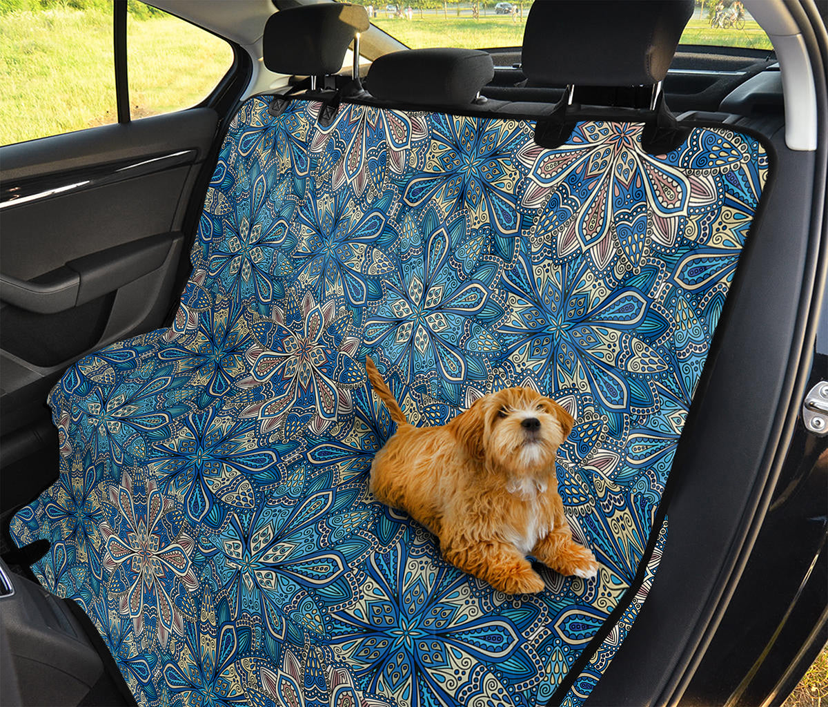 Boho Chic Mandala Floral Print Pet Car Back Seat Cover