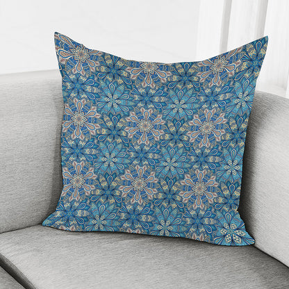 Boho Chic Mandala Floral Print Pillow Cover