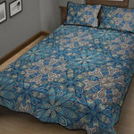 Boho Chic Mandala Floral Print Quilt Bed Set