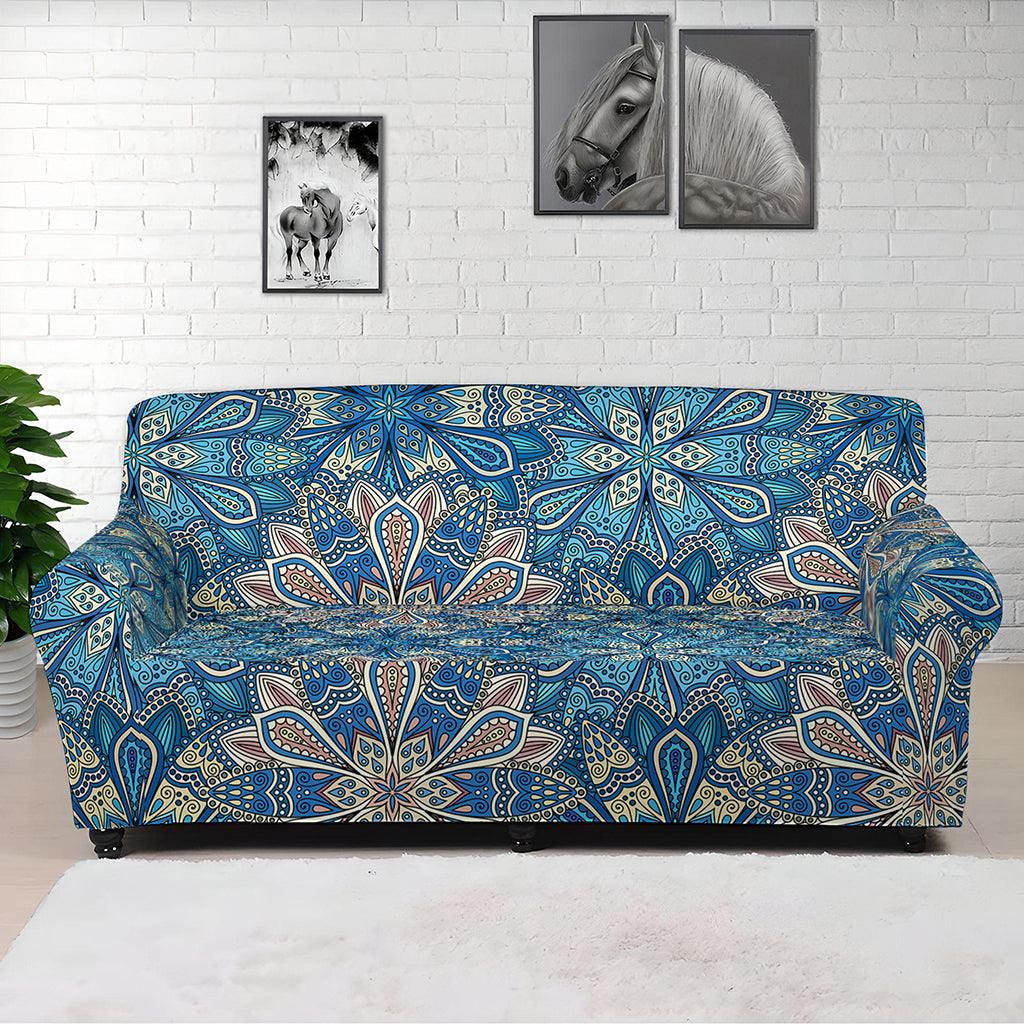 Boho Chic Mandala Floral Print Sofa Cover