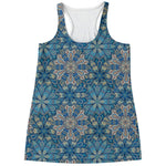 Boho Chic Mandala Floral Print Women's Racerback Tank Top