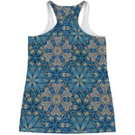 Boho Chic Mandala Floral Print Women's Racerback Tank Top