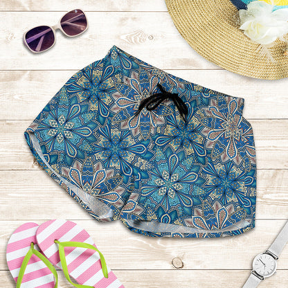 Boho Chic Mandala Floral Print Women's Shorts