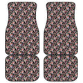 Boho Deer Skull Pattern Print Front and Back Car Floor Mats